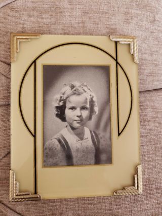 Vintage Art Deco Reverse Painted Glass Frame Shirley Temple 5 " X 4 "