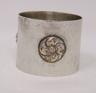 Arts And Crafts Hammered Metal Napkin Ring