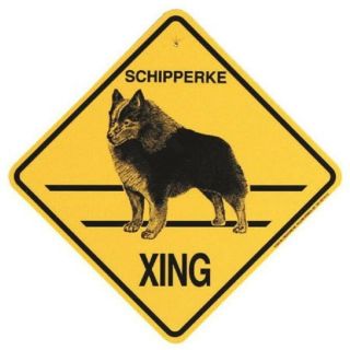 Schipperke Dog Crossing Xing Sign