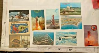 10 1960/70s Postcards Nasa Program Jfk Space Center Skylab Apollo Gemini 12