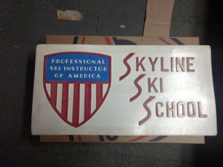 Vintage Skyline Ski Area Psia Instructor Sign Lost Name Area Pebble Creek Idaho