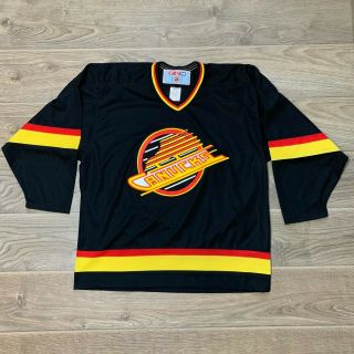 Vancouver Canucks Ccm Vintage Nhl Ice Hockey Jersey Shirt Trikot Size Xl