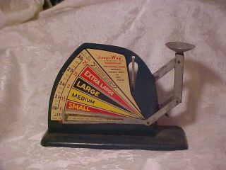 Vintage Old Antique Green Jiffy Way Egg Weighing Scale Farm Primitive Kitchen