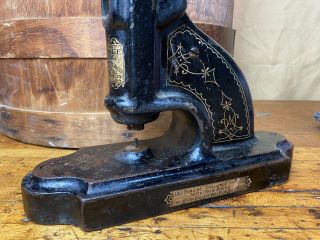 Antique Cast Iron Sibley Challenge Eyelet Press Tool No.  1 Grommet 1902 Desk