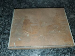 Antique Wood Printing Blocks Etched Copper Plate Letterpress Horse,  Buggy Driver