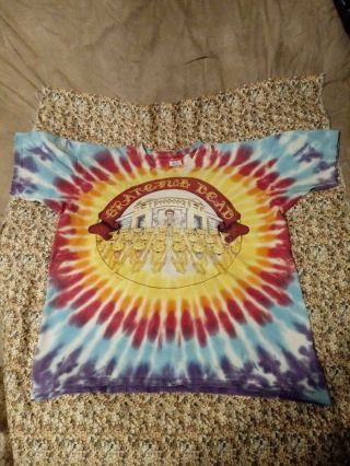 Vtg 94 Grateful Dead Soldier Field Chicago Single Stitch Tie Dye T - Shirt Size Xl