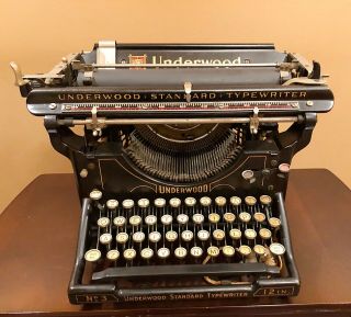 Vintage Underwood Typewriter No.  3