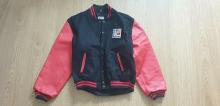 Team Suzuki Lucky Strike Varsity College Vintage Jacket 80s 90s Red And Black Xl