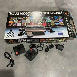 Vintage 1980 Atari Video Computer System Cx - 2600a Retro W/box