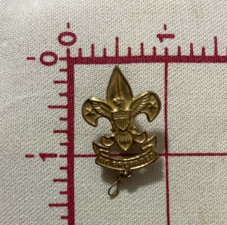 Vintage Boy Scouts Bsa 1st First Class Rank Pin Award Pat.  1911 B.  S.  Of A.  Gold