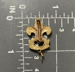 Vintage Boy Scouts BSA 1st First Class Rank Pin Award Pat.  1911 B.  S.  of A.  Gold 2