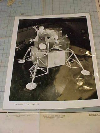 Vintage 1960s Grumman Aviation Lunar Module Lem Production Photo