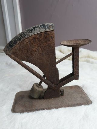 Vintage Antique Metal Farm Egg Scale From The Oaks Mfg Co.  Tipton,  Ind