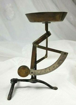 Vintage Brass Pharmacy / Postal Pendulum Balance Scale - Made In Germany