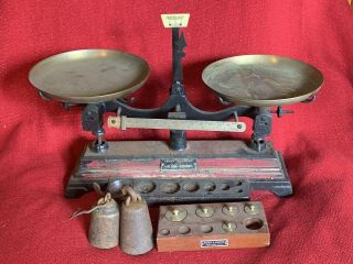 Antique Henry Troemner Cast Iron General Store Scale Weights 1880’s