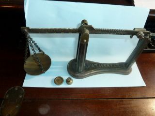 Antique W&t,  Avery Ltd Scale Steel And Brass