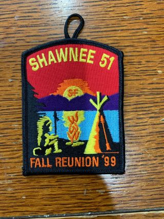 1999 Oa Lodge 51 Shawnee Fall Reunion Patch