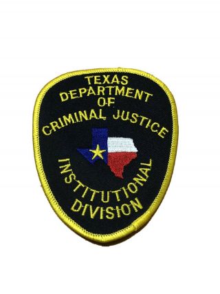 Texas Department Of Criminal Justice Institutional Division Patch.