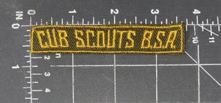 Cub Scouts B.  S.  A.  Bsa Boy Scouts Of America Uniform Shirt Patch Badge Tape Tab