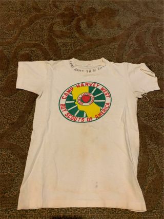 Bsa,  1960’s Camp Harvey West Tee Shirt,  Youth Size Small,  Golden Empire Council