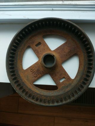 Vintage Cast Iron Gear / Flywheel / Wheel Vintage Cast Iron Gear 9 "