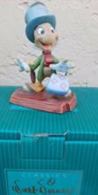 Disney Wdcc Pinocchio " I Made Myself At Home " Jiminy Cricket With Box