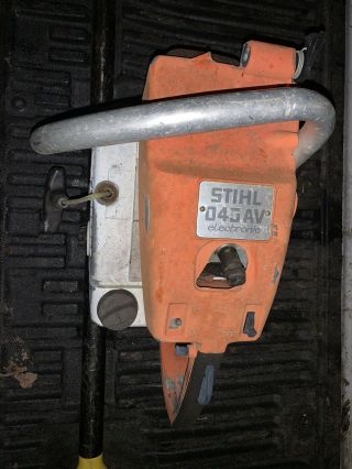 Vintage Stihl 045 Chainsaw Power Head Locked Up Parts Saw