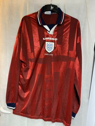 England 1997 - 99 Away Vintage Football Shirt - Good Number 17