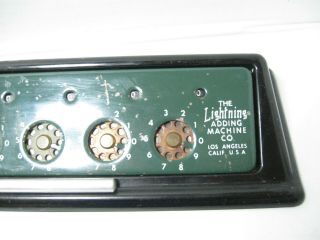 Antique The Lightning Calculator Adding Machine with styles and base. 3