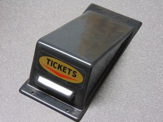 Skee Ball Ticket Dispenser Cover With Ticket Decal.  Rare.  No Longer Made.