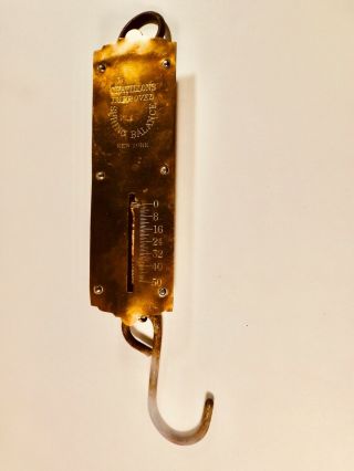Antique 50 Pound Brass Scale - Chatillon 