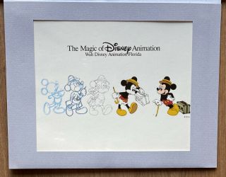 The Magic Of Disney Animation Series Cel Mickey Mouse Traveling
