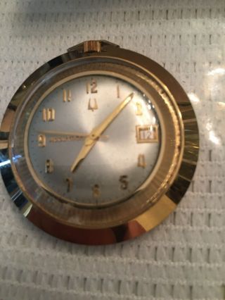 Vintage Bulova Accutron Pocket Watch 14k Gf Case Parts Repair