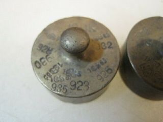 (3) Vintage 100 Grams Brass Scale Weights B3429 3