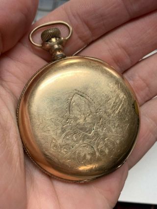 Vintage Pocket Watch Case J.  Boss 14k Gold Filled Guaranteed 20 Years Nr