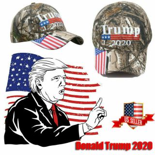 Usa Trump 2020 Embroidered Camo Hat Keep Make America Great Again Maga Us Cap Aa