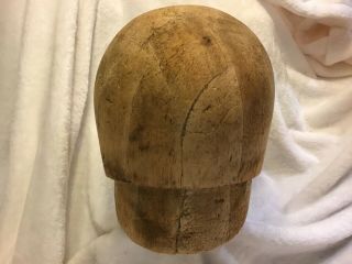 Vintage Millinery Wooden Head - Hat Block Form/wig Stand 8 " X 7 "