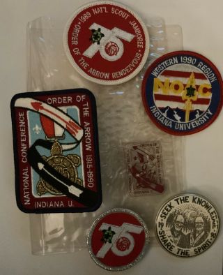 1990 National Order Of The Arrow Conference / 75th Oa Anniversary Items,  Noac