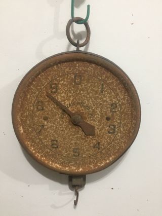 Vintage Hanging Produce Scale,  The Needle As You Hang Weight From It.