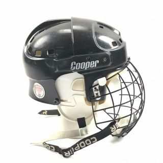 Cooper Sk2000 M Hockey Helmet With Shield Mask Cage Fm300l Black Vintage