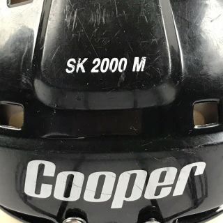 Cooper SK2000 M Hockey Helmet With Shield Mask Cage FM300L Black Vintage 2