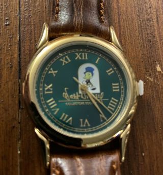 Disney Jiminy Cricket Collectors Society Limited Edition Fossil Watch Pre Owned