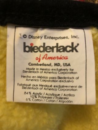 Vintage DISNEY Mickey Mouse BIEDERLACK Blanket Throw 2