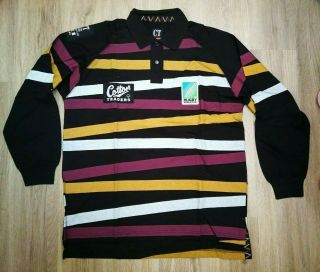 Vintage 1995 Rugby Union World Cup Referee Shirt South Africa Large Cotton Trade