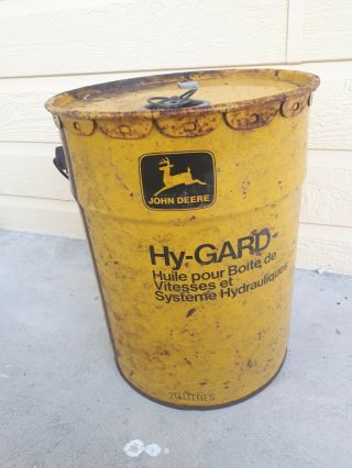 Vintage 1960s John Deere Hy - Gard Transmission & Hydraulic Oil Can 20 Litres