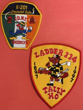 York City Fire Department Patch Engine 201 & Ladder 114