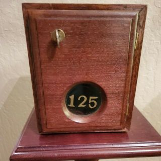 Vintage Post Office Box Door Wooden Bank Locking With Key