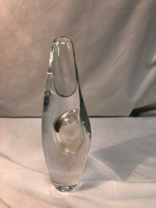 Vintage Timo Sarpaneva Crystal Orchid Vase 7 