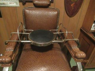 Vintage Koken Koch Paidar Barber Chair 10 Inch Round Adjustable Childs Seat