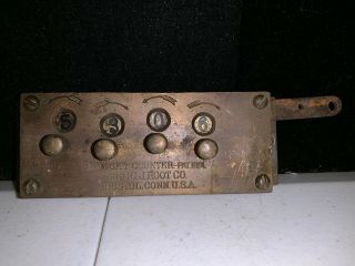 Vintage Brass Elm City Counter Veeder - Root Hartford,  Conn.